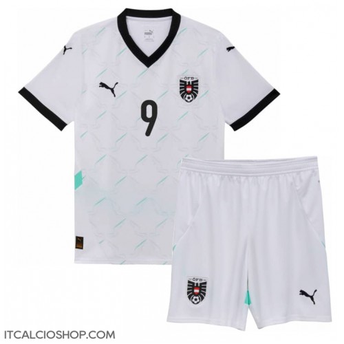 Austria Marcel Sabitzer #9 Seconda Maglia Bambino Europei 2024 Manica Corta (+ Pantaloni corti)
